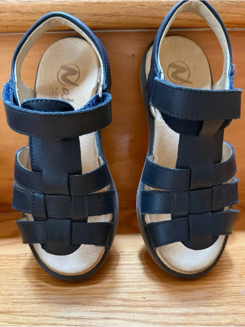 Naturino Boys Navy Leather Upper Fisherman Sandals Size 12 child (EU 30)